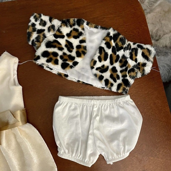 Doll Clothing Dan Dee Cheetah Jacket Slippers Dress Wrap Undergarments C… - Picture 5 of 7